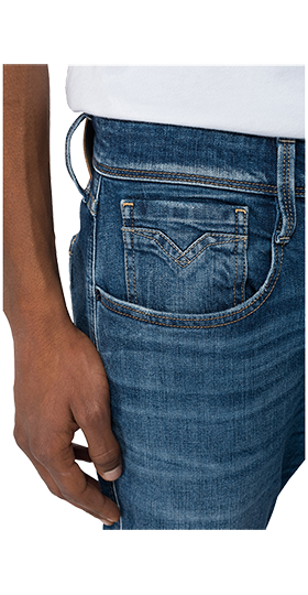 573BIO ANBASS 10.5oz ダークインディゴスーパーストレッチデニム 詳細画像